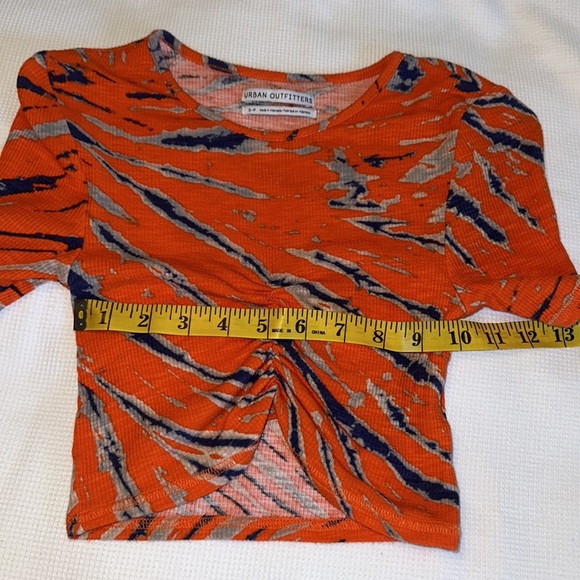 Urban Outfitters Cropped Top Bright Orange Style Tie Die Size S P - Picture 8 of 11